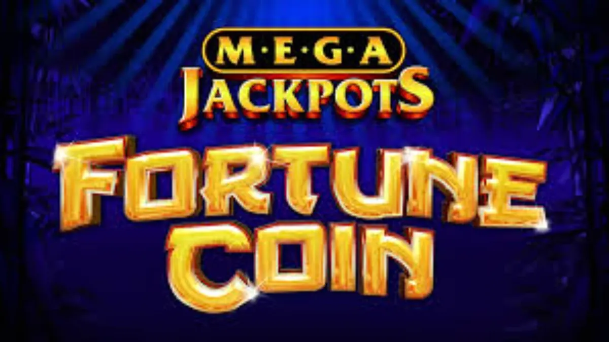 Tampilan visual slot Fortune Coin Mega Jackpot dengan simbol koin emas dan naga.